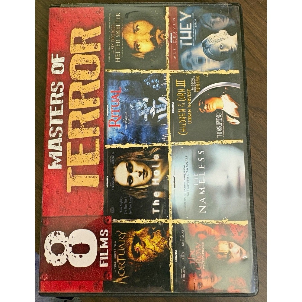 Masters of Terror DVD 8-Film Collection 13+ Hours Horror R Echo Bridge 2011